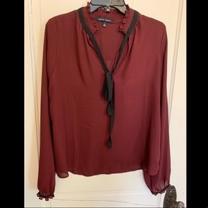 Ruffle blouse w/ gold details